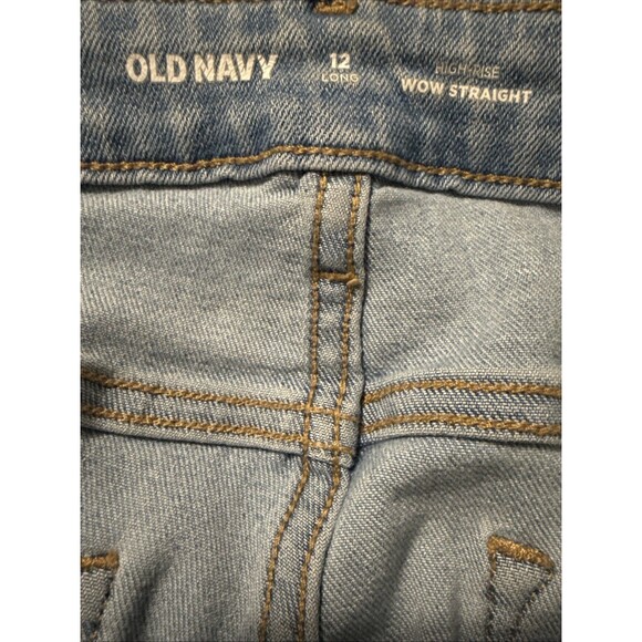 Old Navy Sz 12 Long Wow High Rise Light Blue Wash  Women's Jeans - Picture 3 of 3